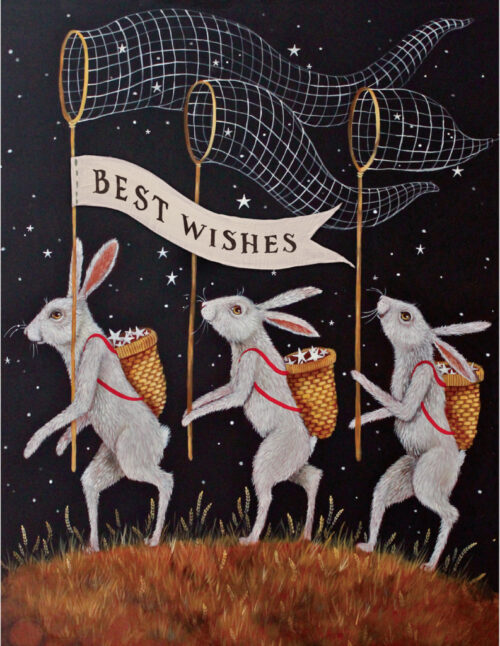 Best Wishes Card - Wyld Hare Studio