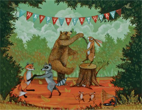 Happy Birthday Party Card - Wyld Hare Studio