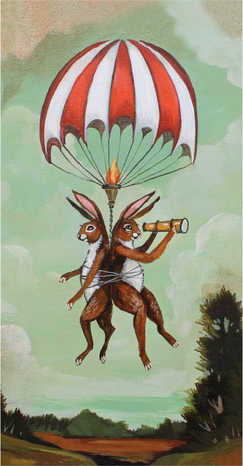 Voyager Bunnies Card - Wyld Hare Studio